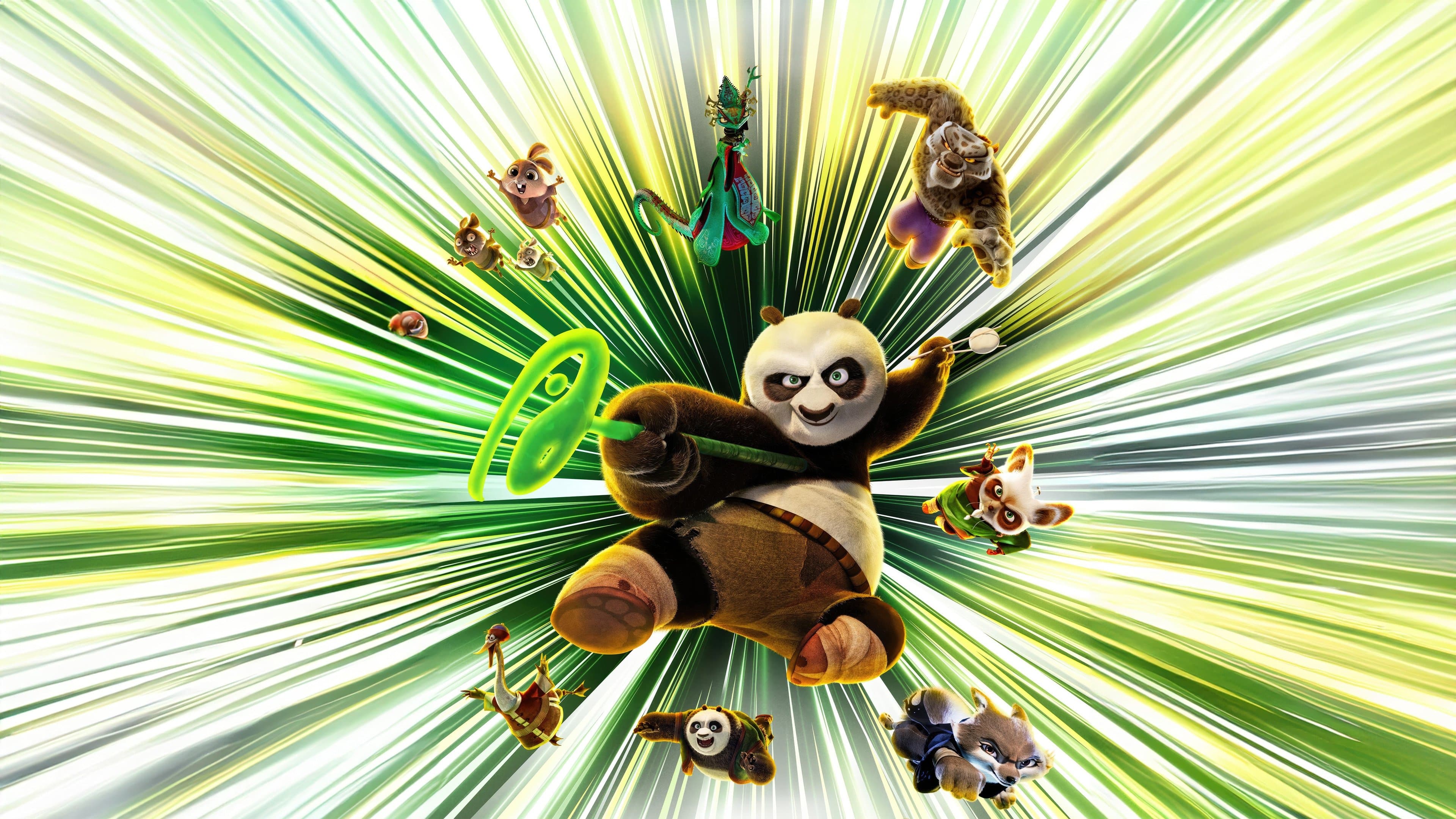 Póster oficial de la película Kung Fu Panda 4 en alta calidad HD 4K