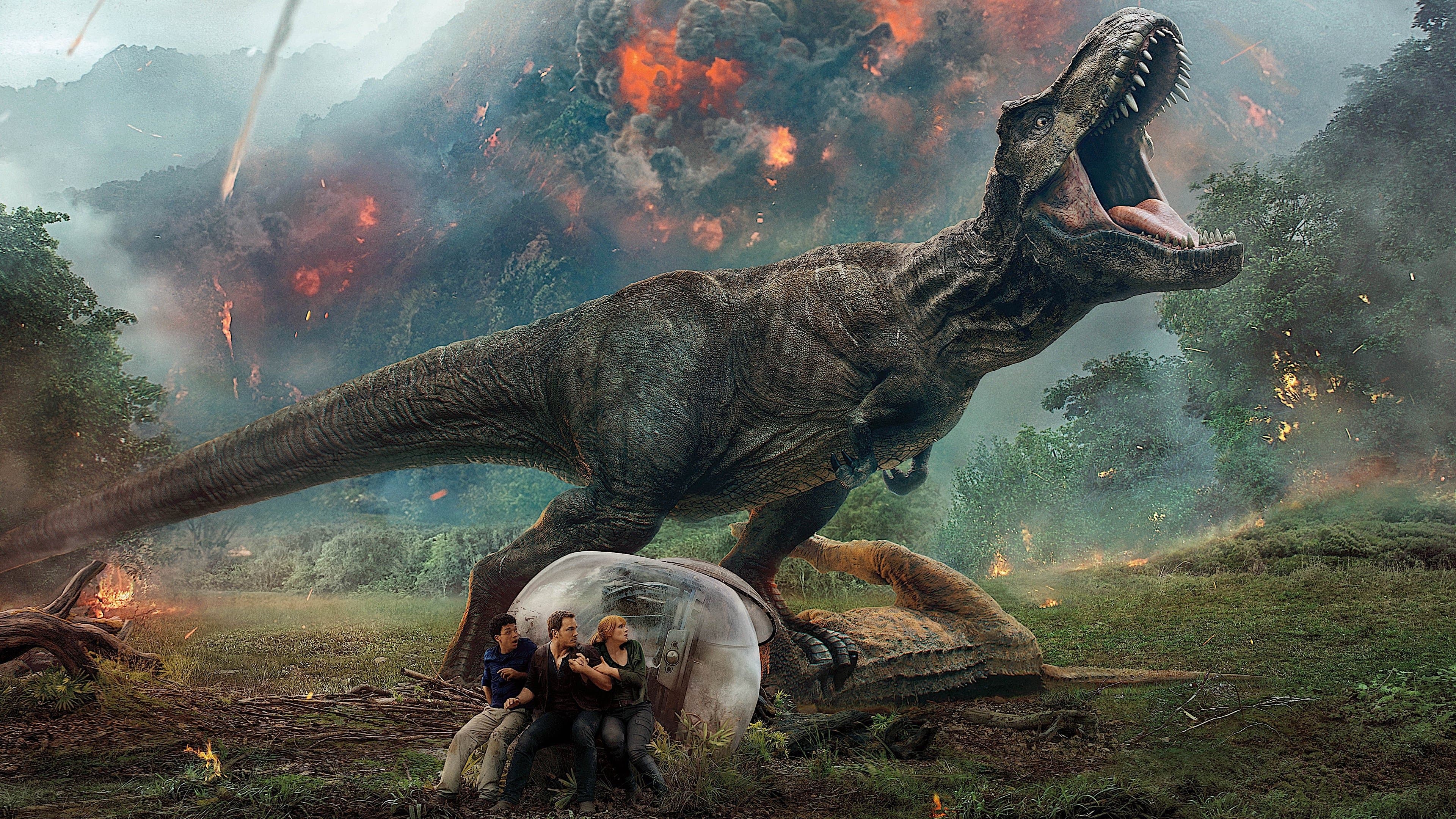 Póster oficial de la película Jurassic World: El reino caído en alta calidad HD 4K