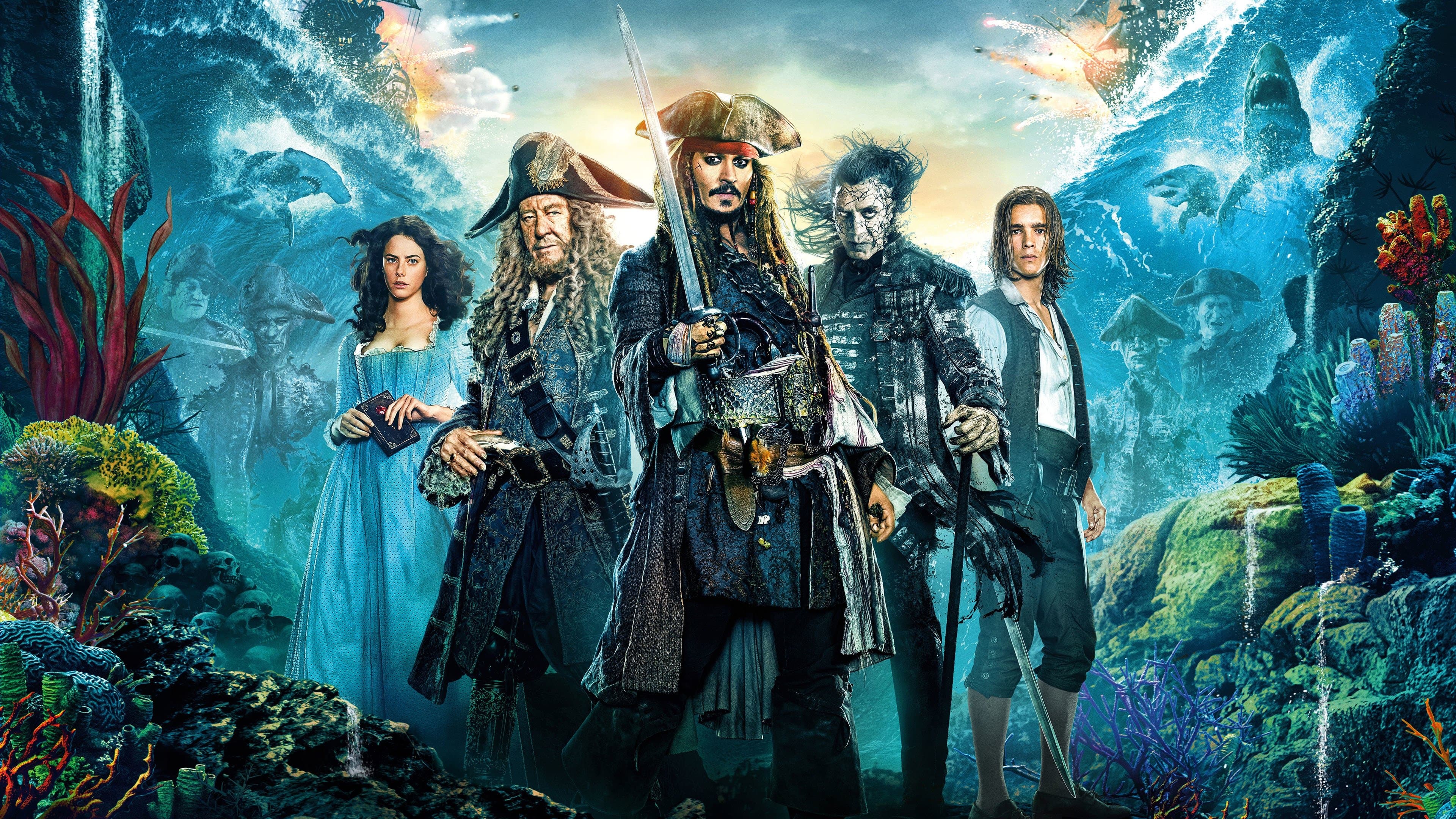 Póster oficial de la película Piratas del Caribe: La venganza de Salazar en alta calidad HD 4K