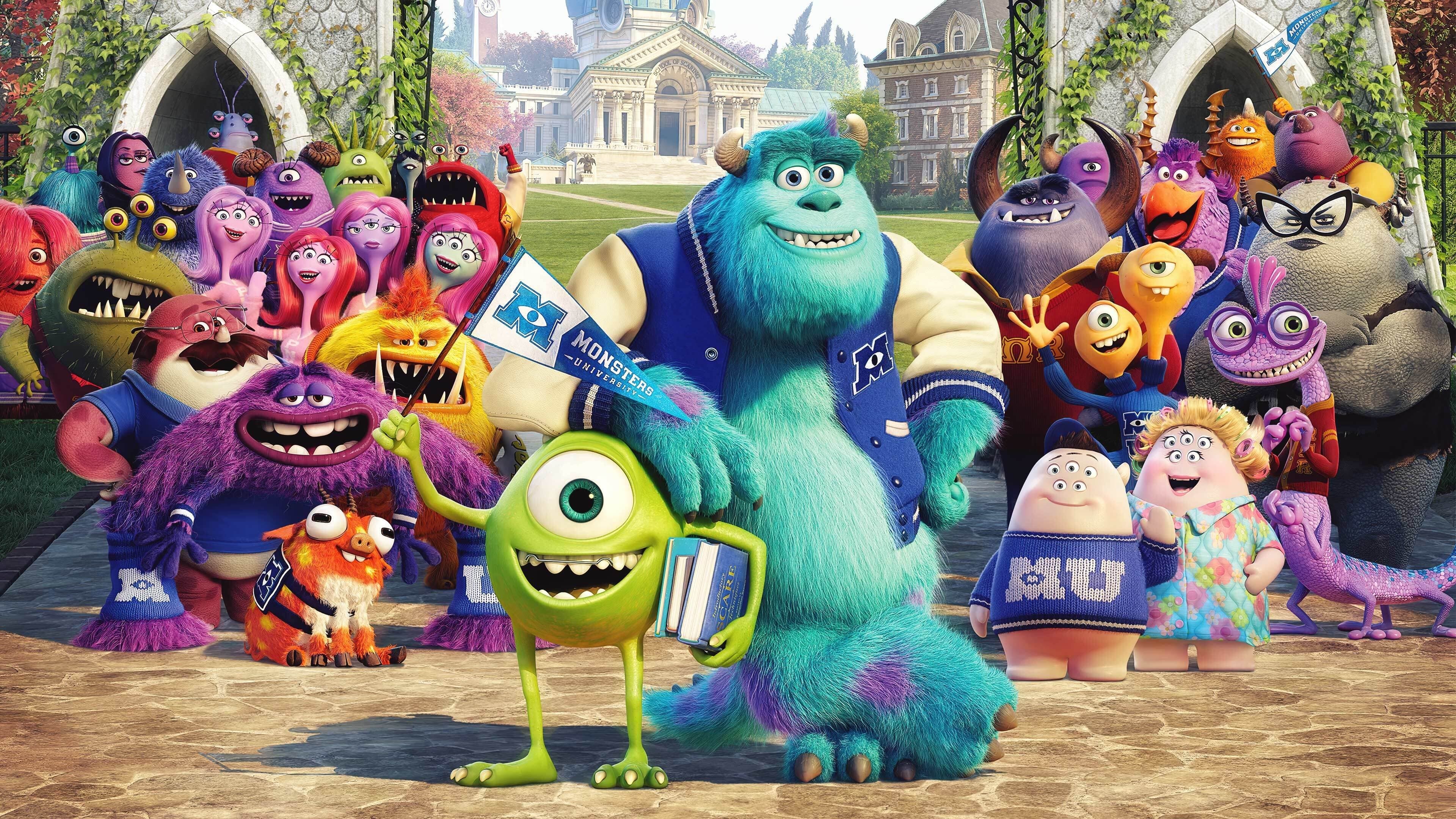 Póster oficial de la película Monsters University en alta calidad HD 4K