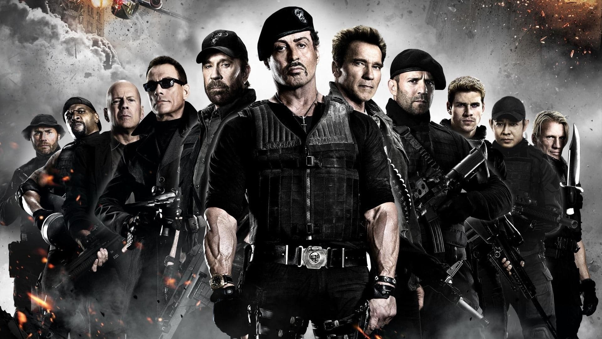 Póster oficial de la película Los mercenarios 2 en alta calidad HD 4K