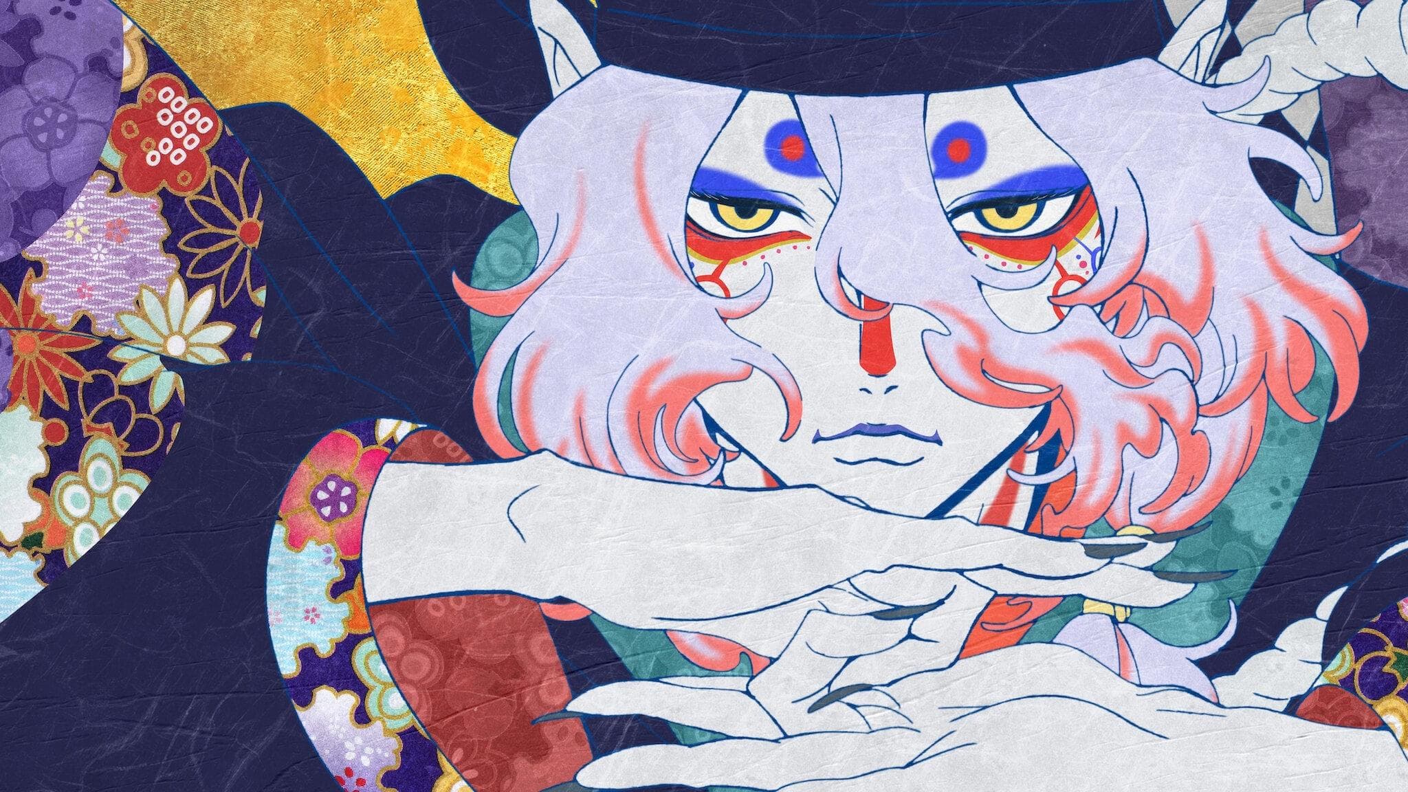 Póster oficial de la película Mononoke: El fantasma bajo la lluvia en alta calidad HD 4K