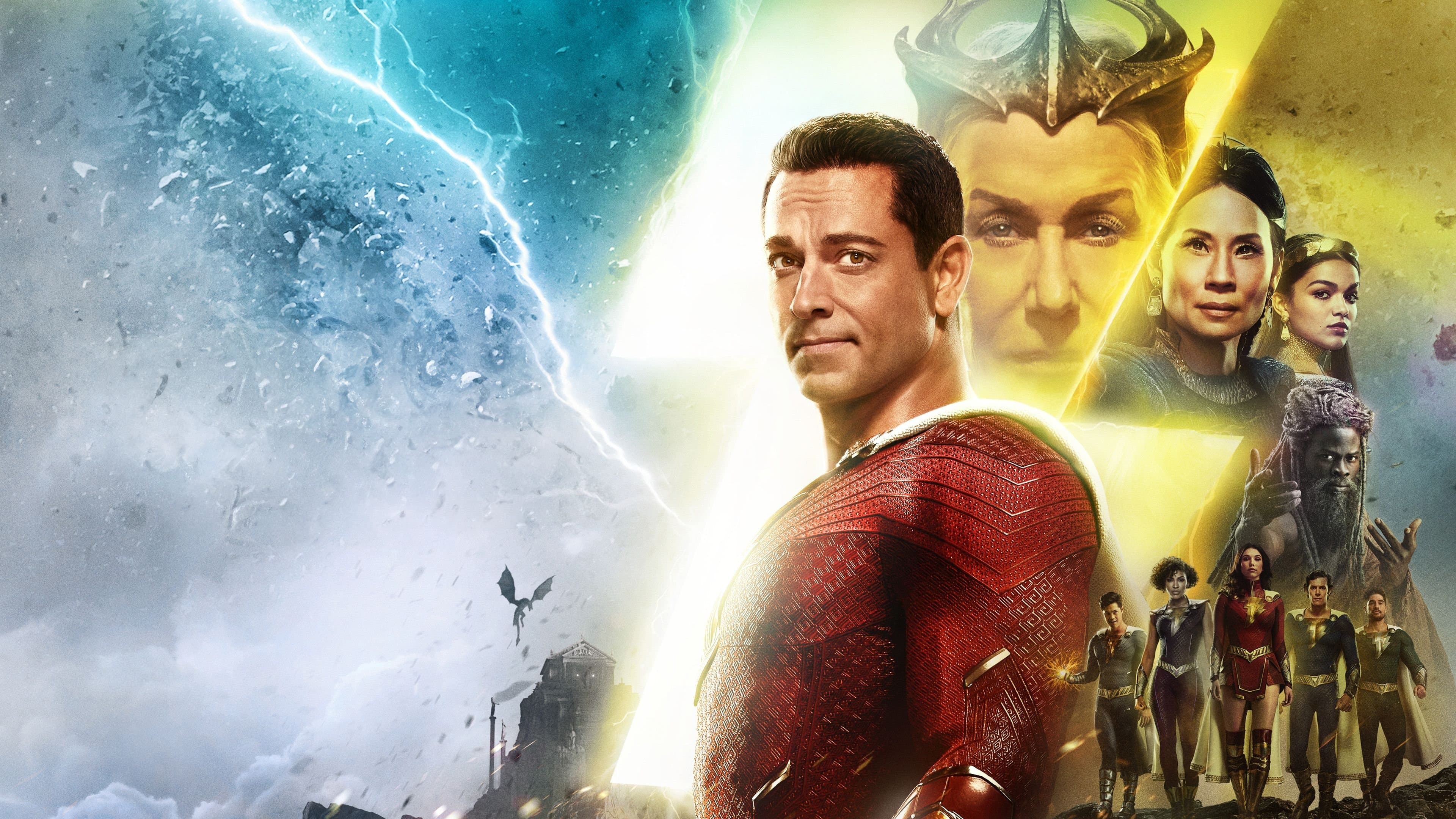 Póster oficial de la película ¡Shazam! La furia de los dioses en alta calidad HD 4K