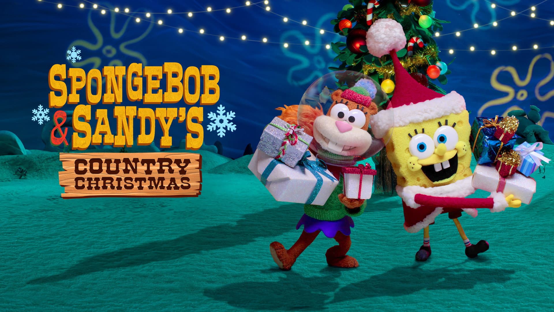 La Navidad Campestre de Arenita y Bob Esponja 