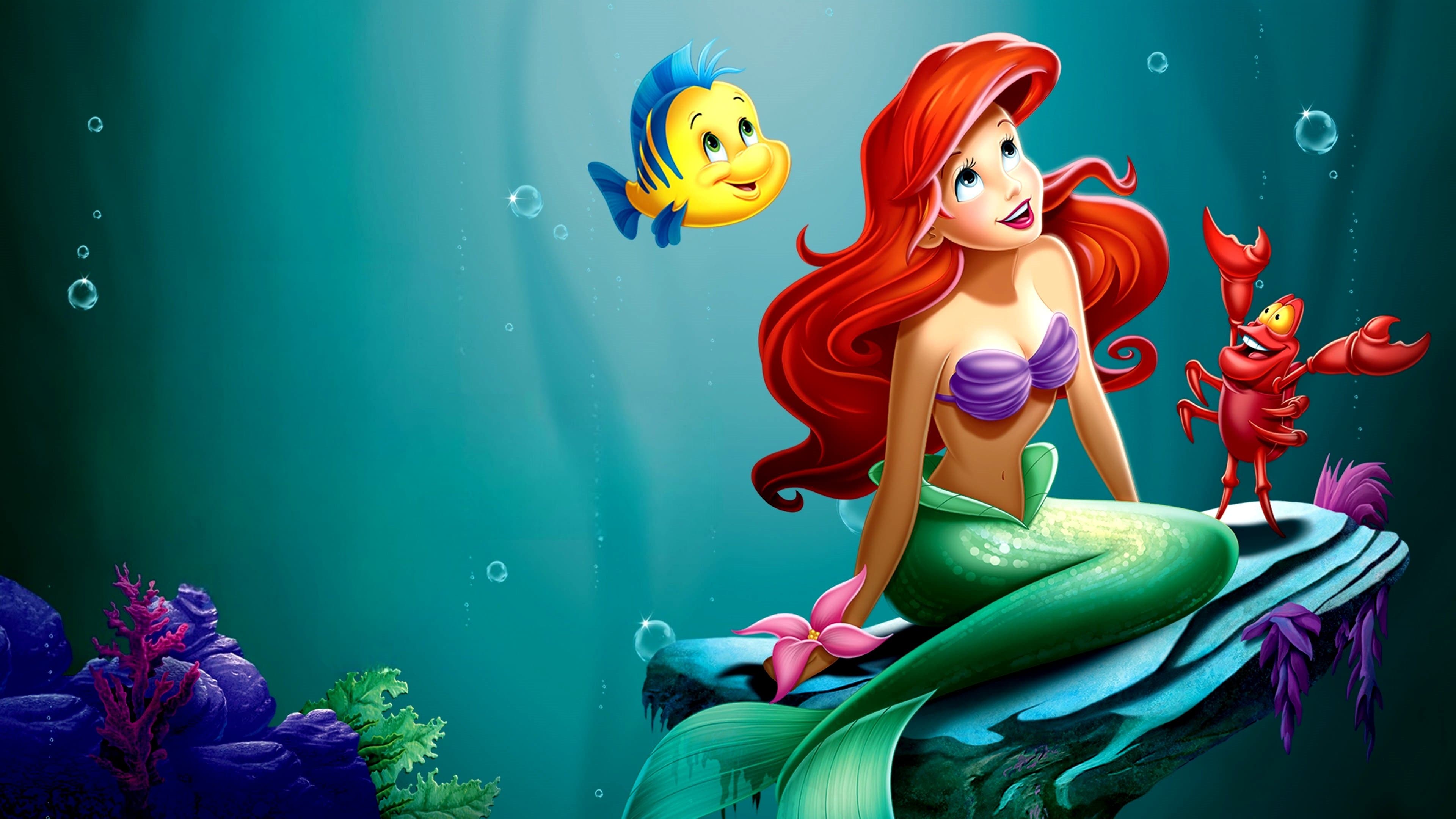 Póster oficial de la película La sirenita en alta calidad HD 4K