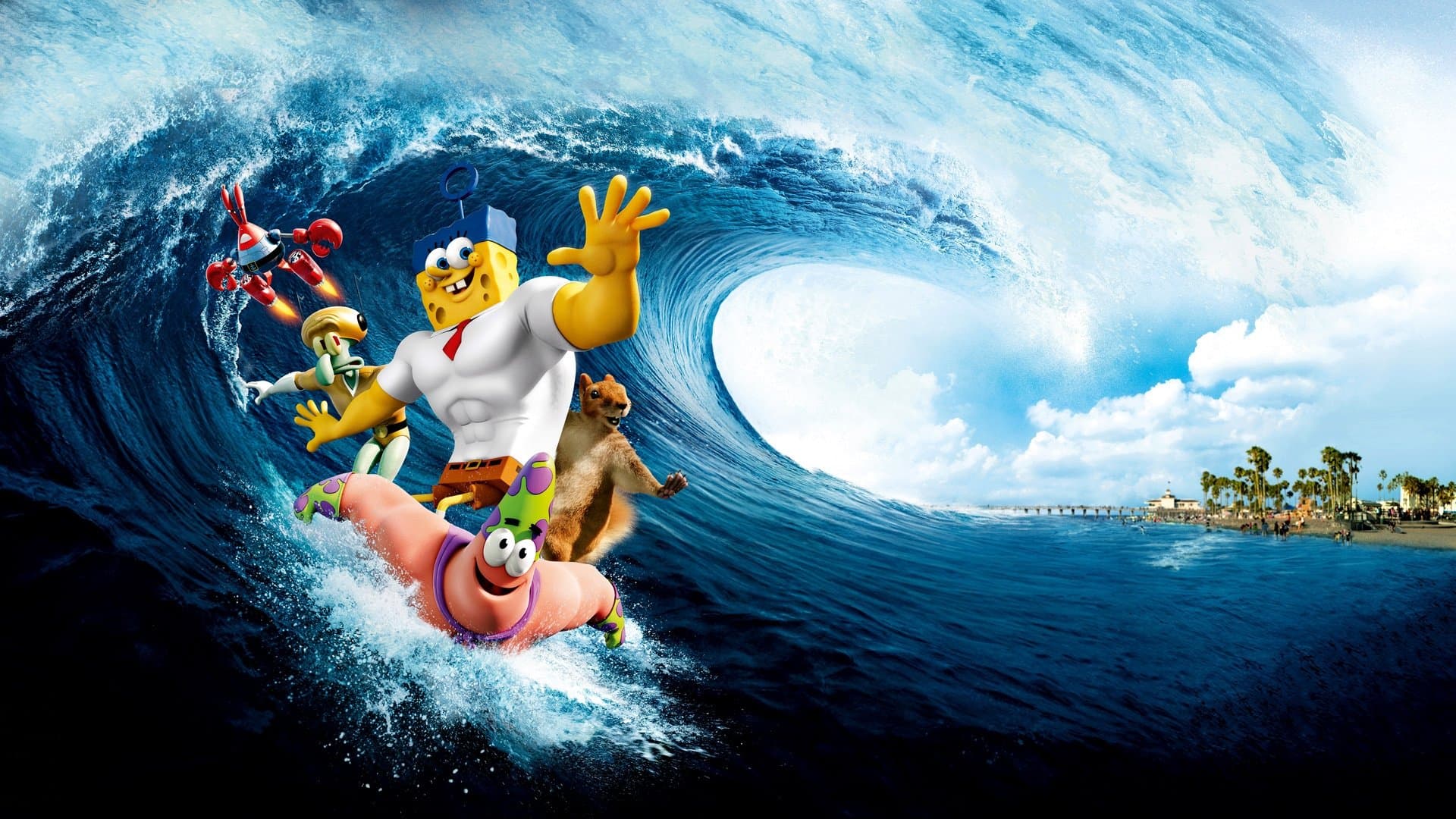 Póster oficial de la película Bob Esponja: Un héroe fuera del agua en alta calidad HD 4K
