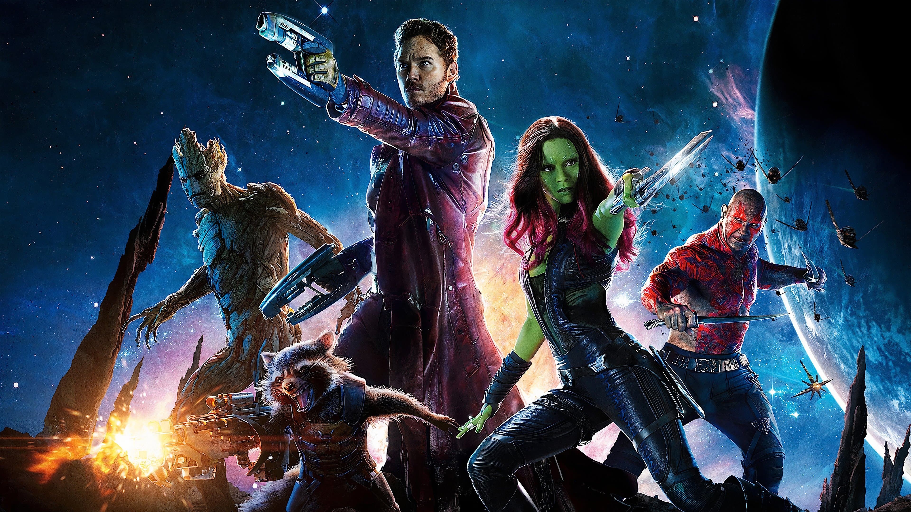 Póster oficial de la película Guardianes de la galaxia en alta calidad HD 4K
