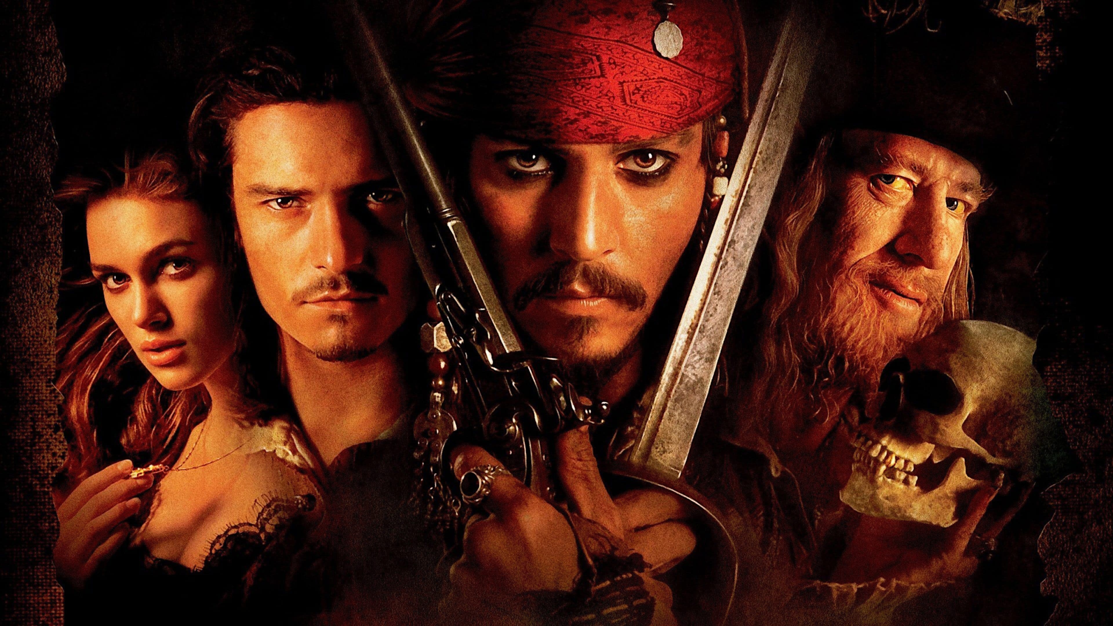 Póster oficial de la película Piratas del Caribe: La maldición de la Perla Negra en alta calidad HD 4K
