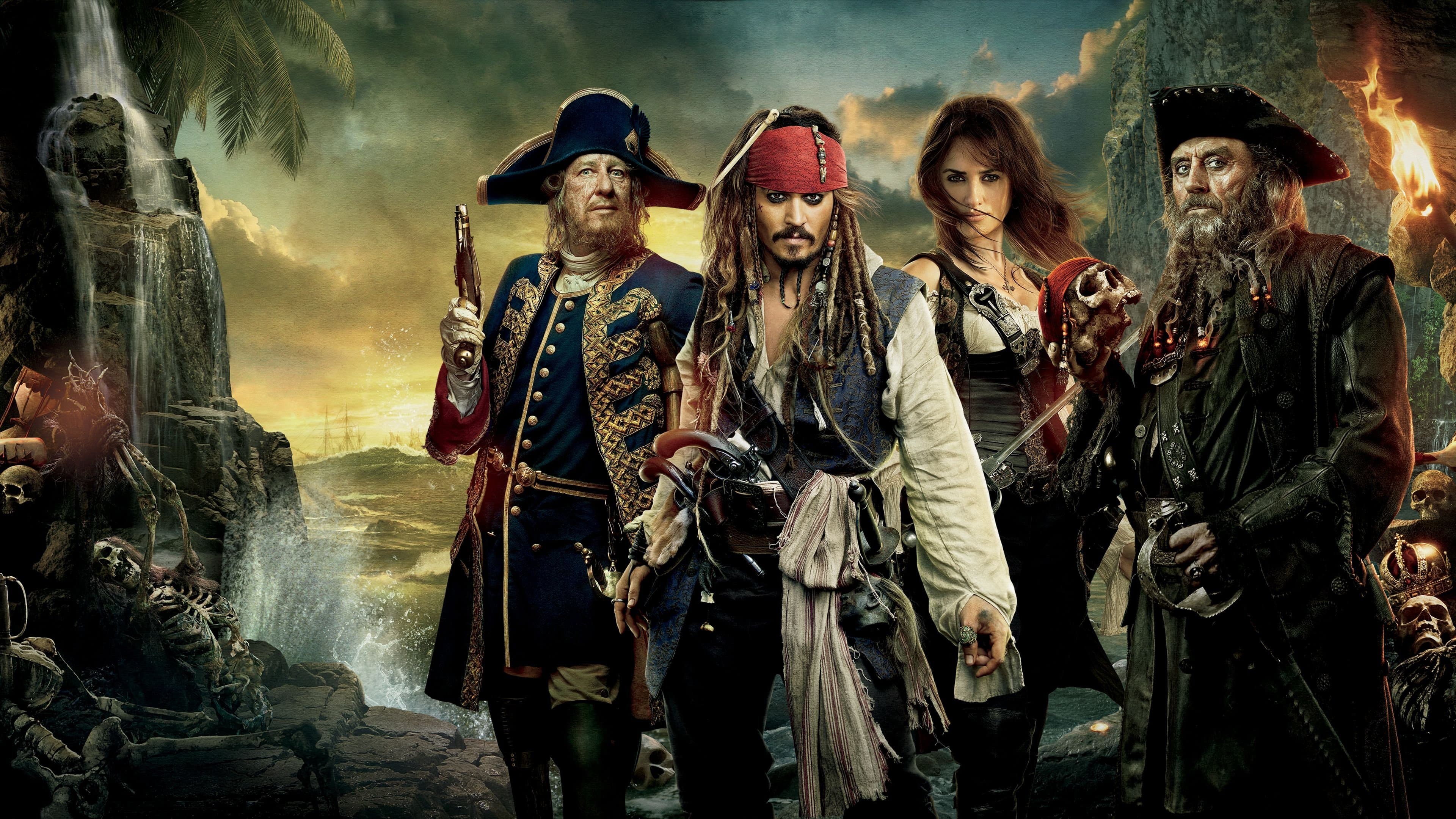 Póster oficial de la película Piratas del Caribe: Navegando aguas misteriosas en alta calidad HD 4K