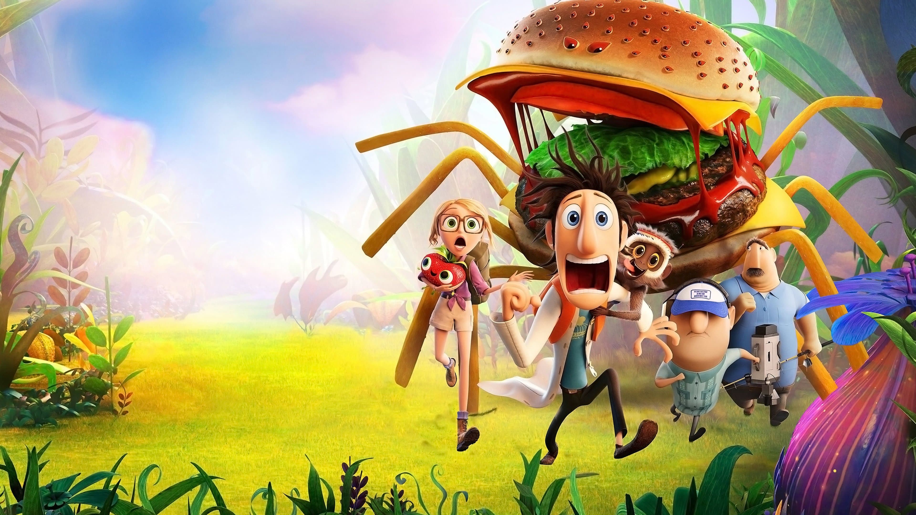 Póster oficial de la película Lluvia de hamburguesas 2: La venganza de las sobras en alta calidad HD 4K