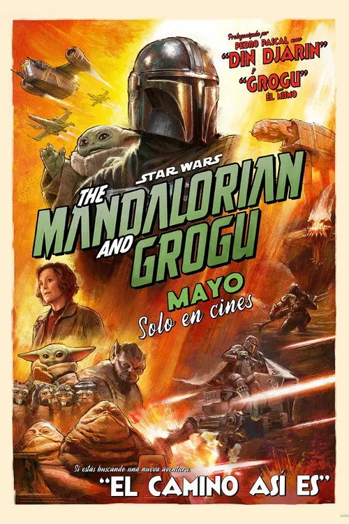 Póster oficial de la película Star Wars: The Mandalorian and Grogu estrenada en 2026